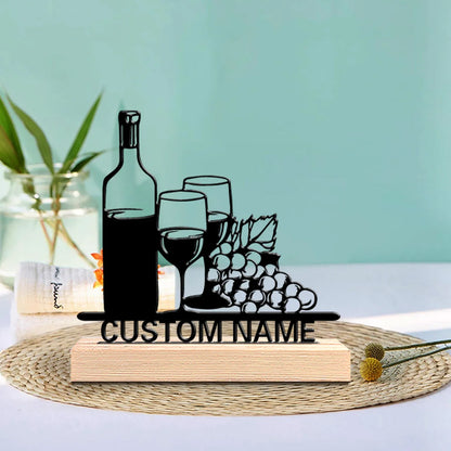 Weinliebhaber Metallfigur 2D