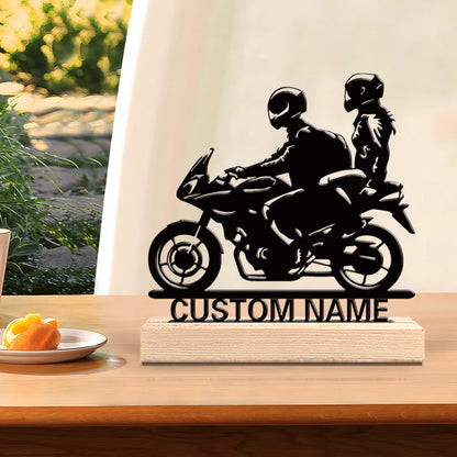 Motorradfahrer-Metallfigur