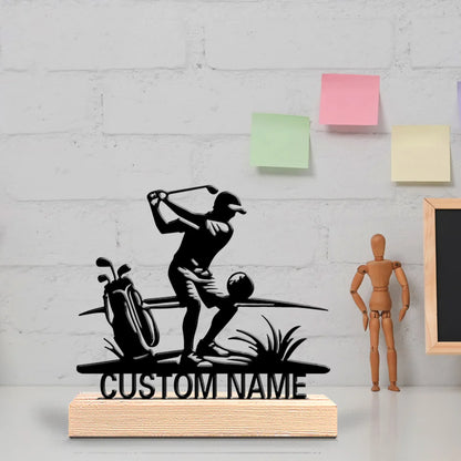 Golfspieler Metallfigur 2D