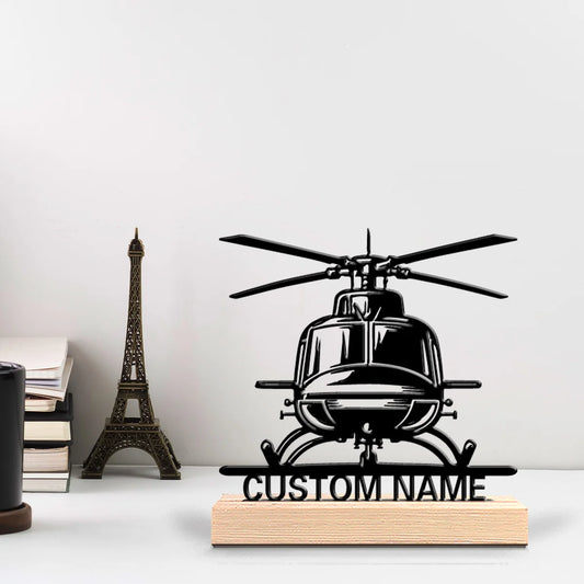 Helikopter Metallfigur 2D